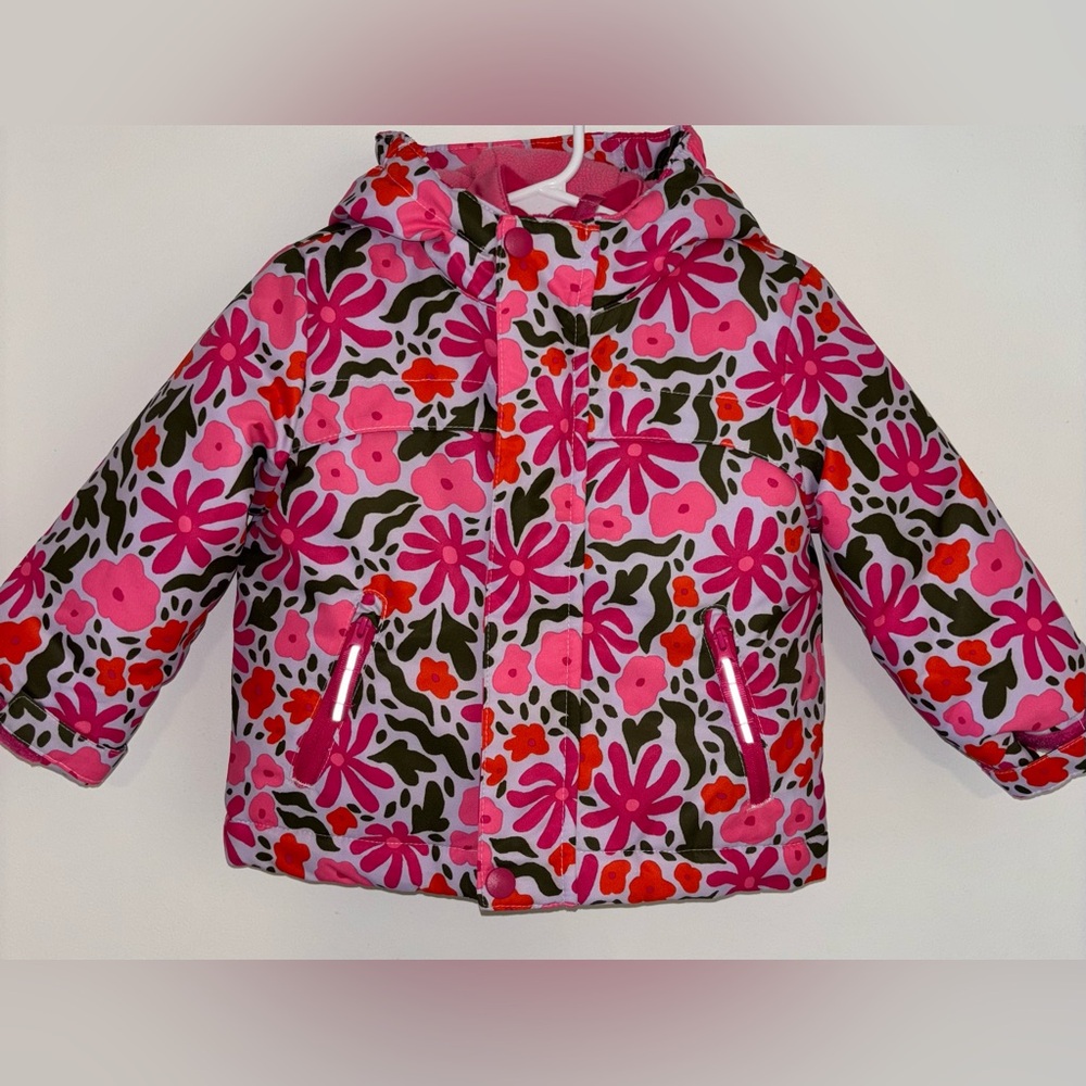 Cat & Jack Pink and Red Puffer Jacket